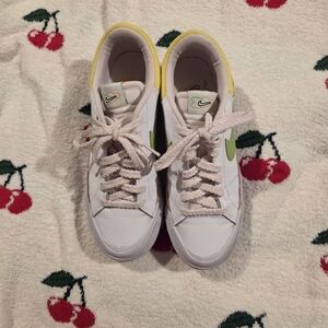 Adults White and Yellow Sneakers
